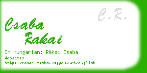 csaba rakai business card